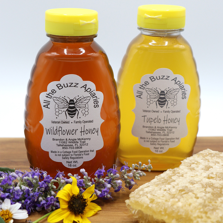 Florida wildflower honey and tupelo honey for sale